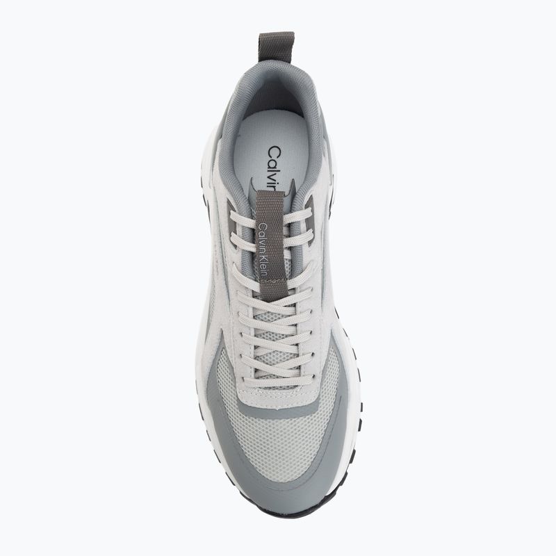 Încălțăminte pentru bărbați Calvin Klein HM0HM02220 Hike Runner Stripe Mix Nylon Suede light grey/granite grey 5