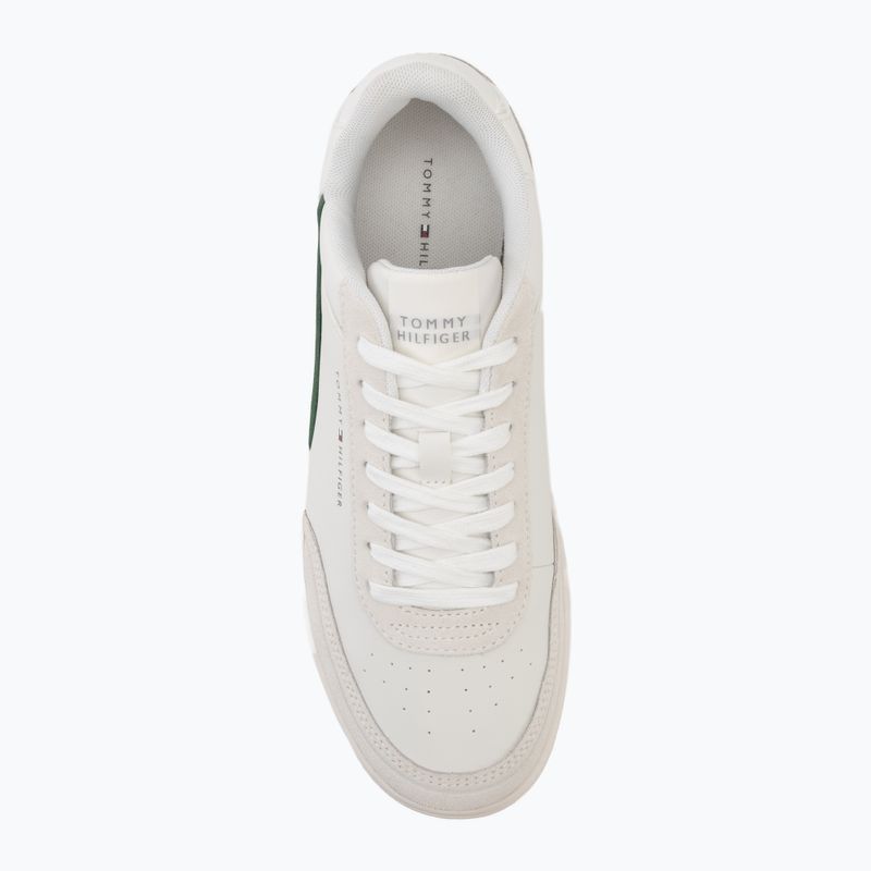 Încălțăminte pentru bărbați Tommy Hilfiger Basket Core Leather Suede Mix ecru/street green 5