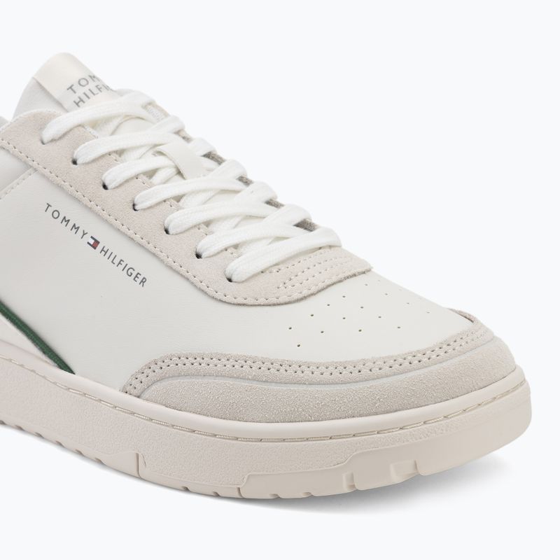 Încălțăminte pentru bărbați Tommy Hilfiger Basket Core Leather Suede Mix ecru/street green 7
