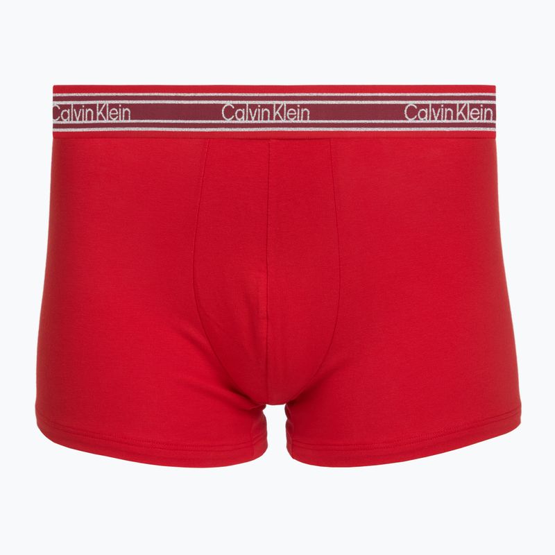 Boxeri pentru bărbați Calvin Klein LV00NB4615 Trunk black/established red/goji berry 2
