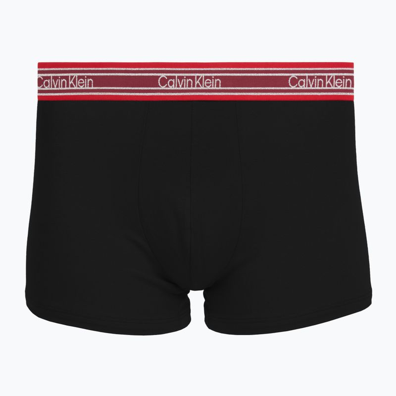 Boxeri pentru bărbați Calvin Klein LV00NB4615 Trunk black/established red/goji berry 4