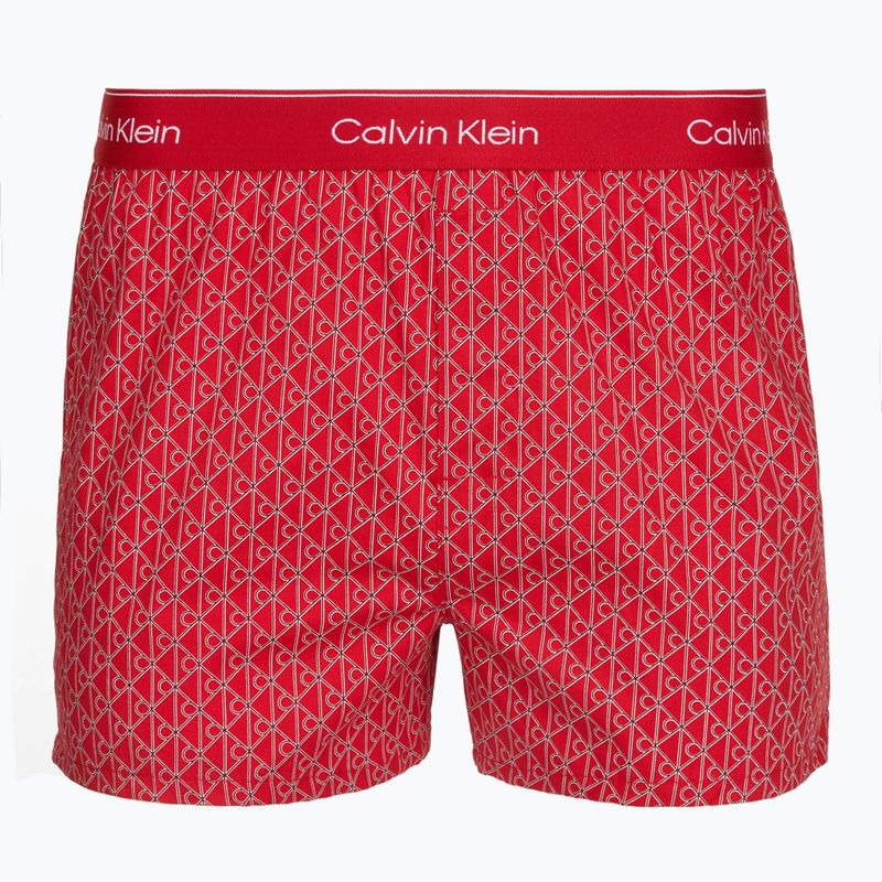 Boxeri pentru bărbați Calvin Klein LV00NB4727 Boxer Slim black/prep emblem goji berry/grisai 2