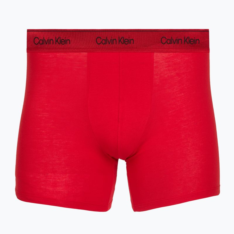 Boxeri pentru bărbați Calvin Klein LV00NB4576 Boxer Brief black/goji berry/black 2
