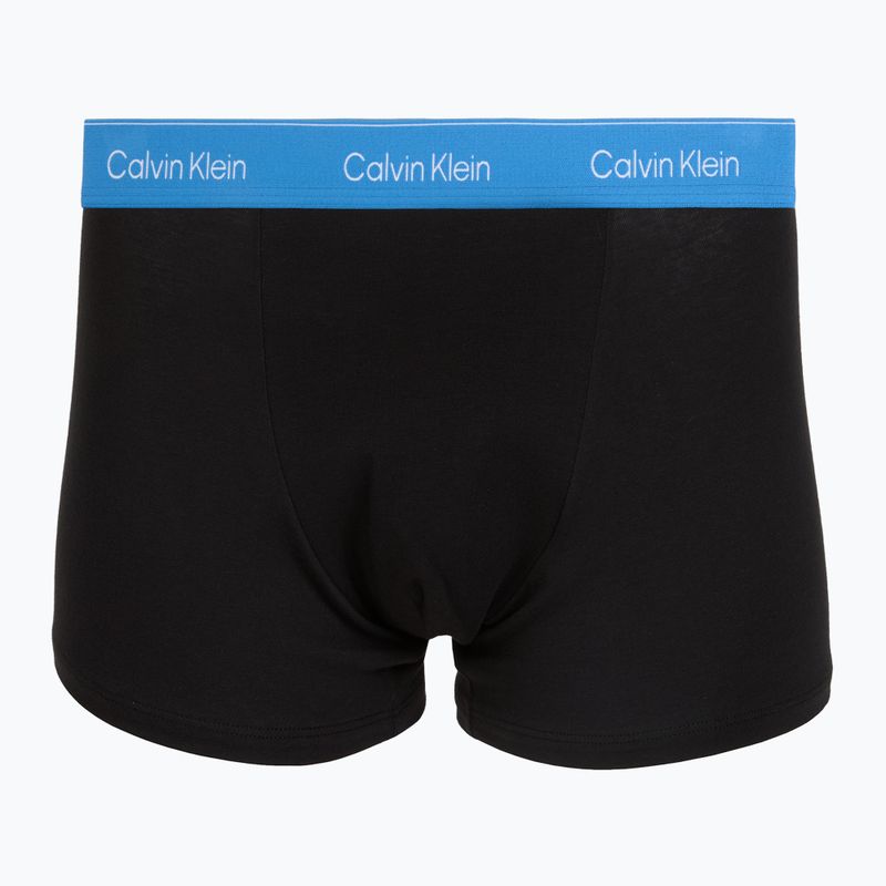 Boxeri pentru bărbați Calvin Klein LV00NB4286 Relaxed Fit Trunk black bodies w/ poseidon blue/plein 3