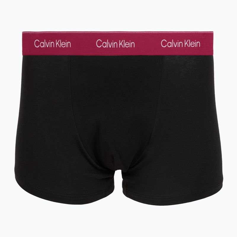 Boxeri pentru bărbați Calvin Klein LV00NB4286 Relaxed Fit Trunk black bodies w/ poseidon blue/plein 4
