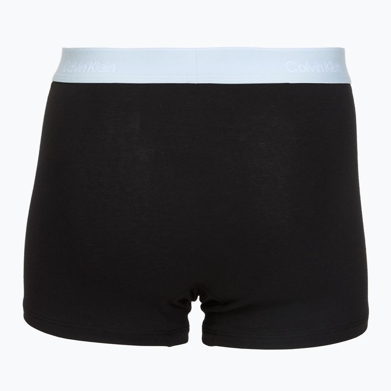 Boxeri pentru bărbați Calvin Klein LV00NB4286 Relaxed Fit Trunk black bodies w/ poseidon blue/plein 5