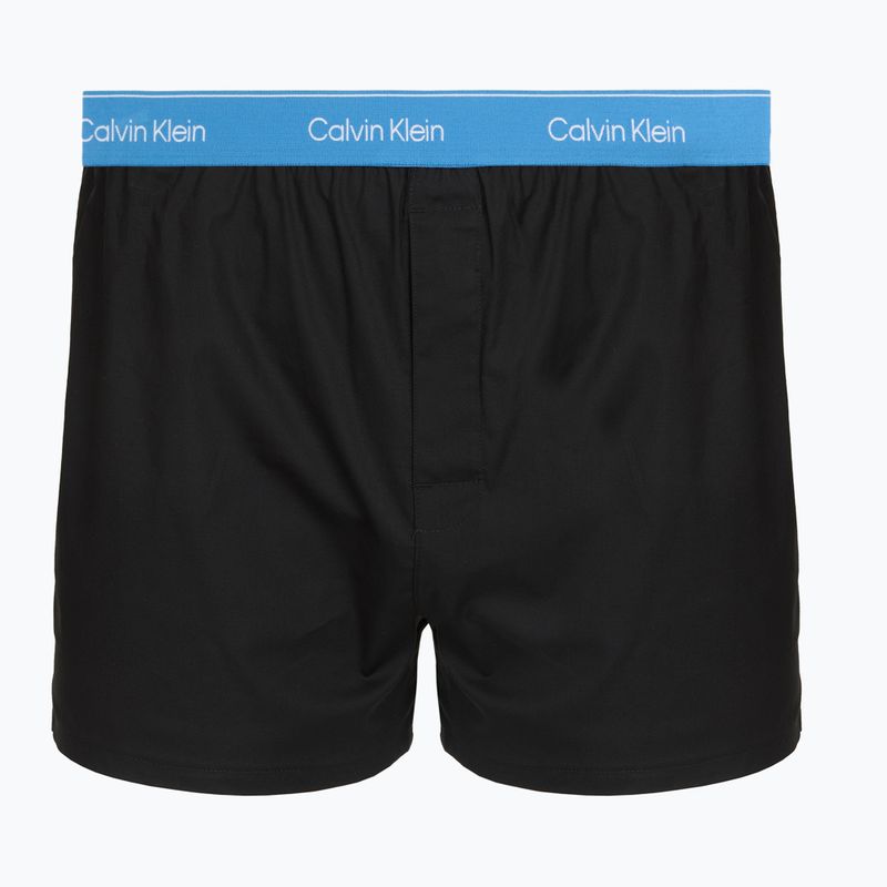 Boxeri pentru bărbați Calvin Klein LV00NB4267 Boxer Slim black bodies w/ poseidon blue/plein 3