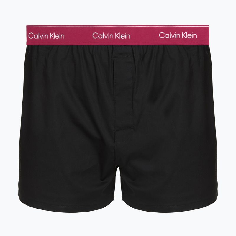 Boxeri pentru bărbați Calvin Klein LV00NB4267 Boxer Slim black bodies w/ poseidon blue/plein 4