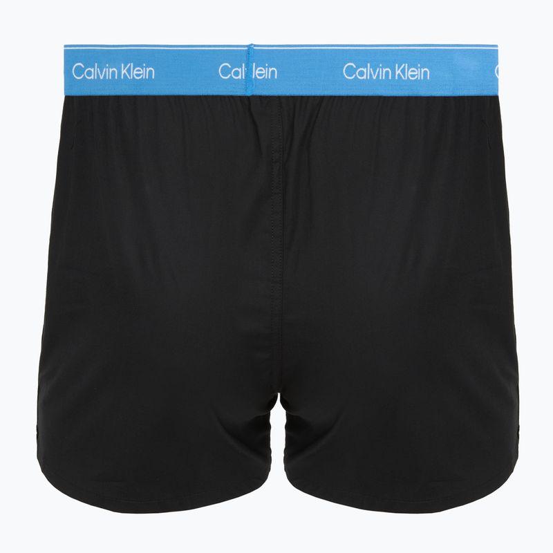 Boxeri pentru bărbați Calvin Klein LV00NB4267 Boxer Slim black bodies w/ poseidon blue/plein 5