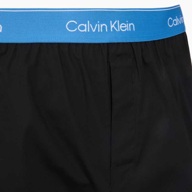 Boxeri pentru bărbați Calvin Klein LV00NB4267 Boxer Slim black bodies w/ poseidon blue/plein 6