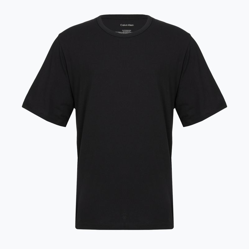 Tricou pentru bărbați Calvin Klein LV00NB4185 Crew Neck black w/ white emb/white w/ black e 4