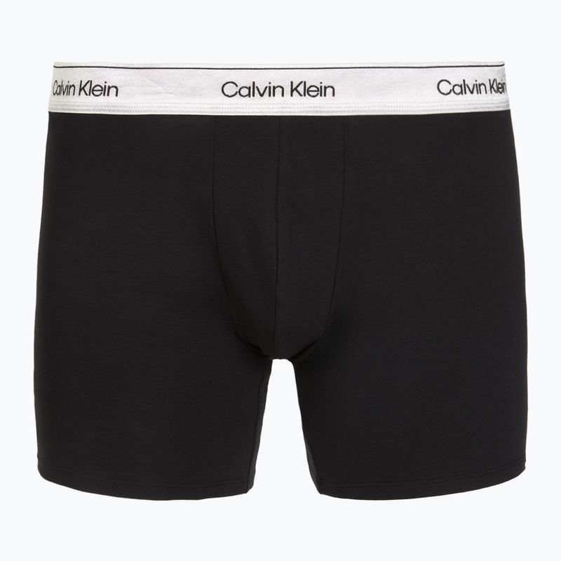 Boxeri pentru bărbați Calvin Klein LV00NB4731 Boxer Brief black w/ silver haze wbs 2
