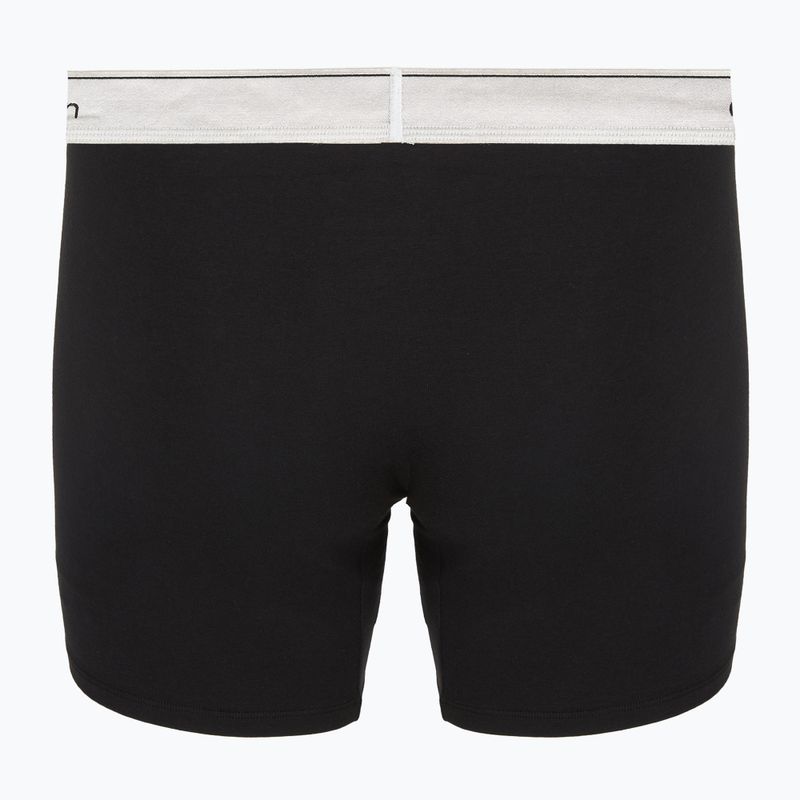 Boxeri pentru bărbați Calvin Klein LV00NB4731 Boxer Brief black w/ silver haze wbs 3