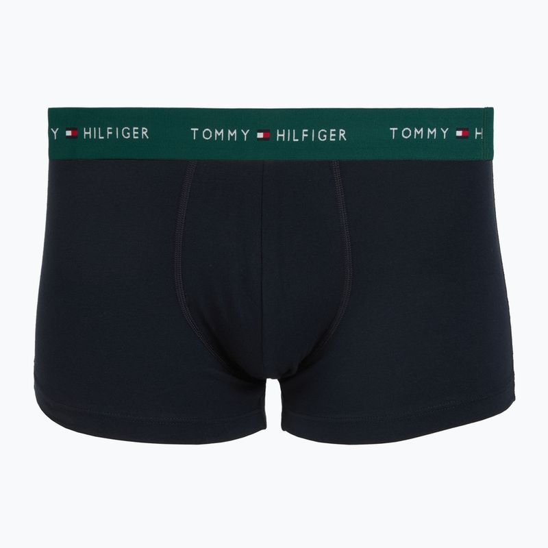 Boxeri pentru bărbați Tommy Hilfiger Trunk WB 3 pack nb//white/orna green/utility olive 3