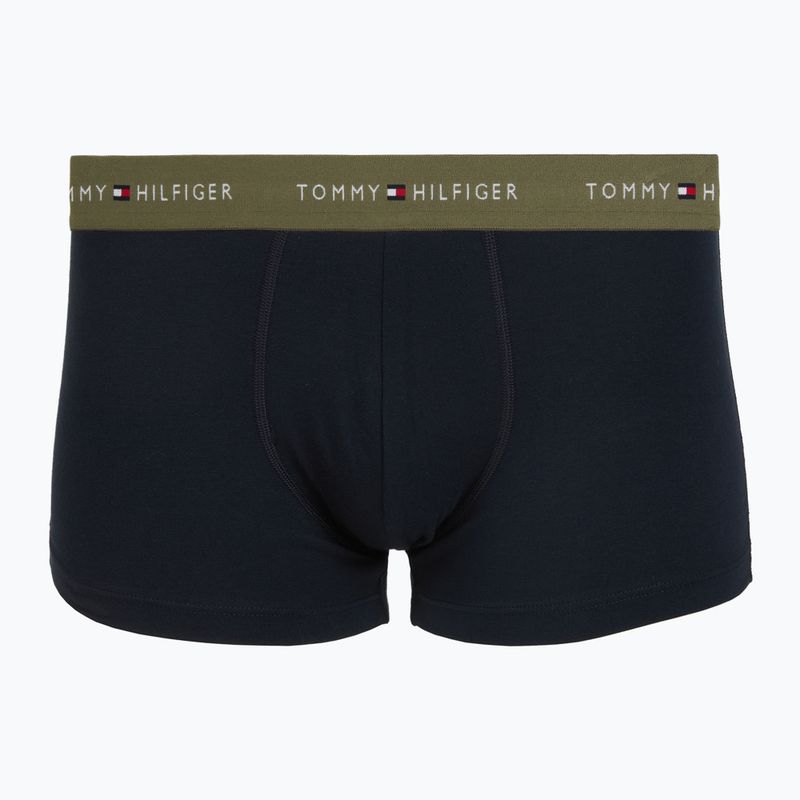 Boxeri pentru bărbați Tommy Hilfiger Trunk WB 3 pack nb//white/orna green/utility olive 4