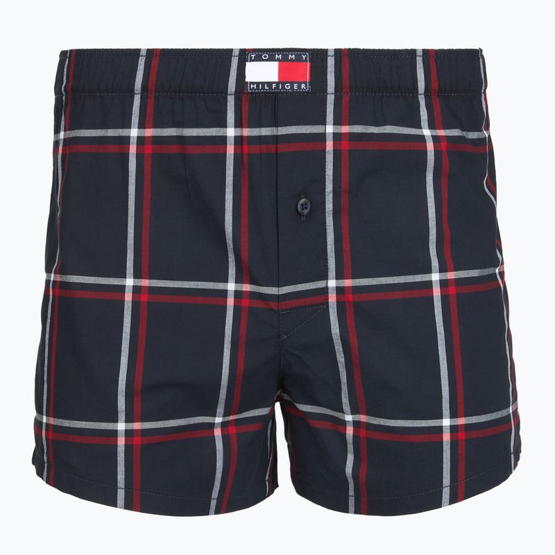 Boxeri pentru bărbați Tommy Hilfiger Woven Boxer Print 3 pack rwb foulard/med red/rwb w chck 4