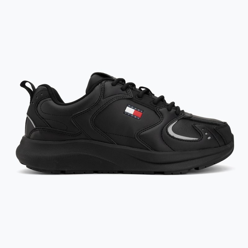 Încălțăminte pentru bărbați Tommy Jeans Runn Leather triple black 2