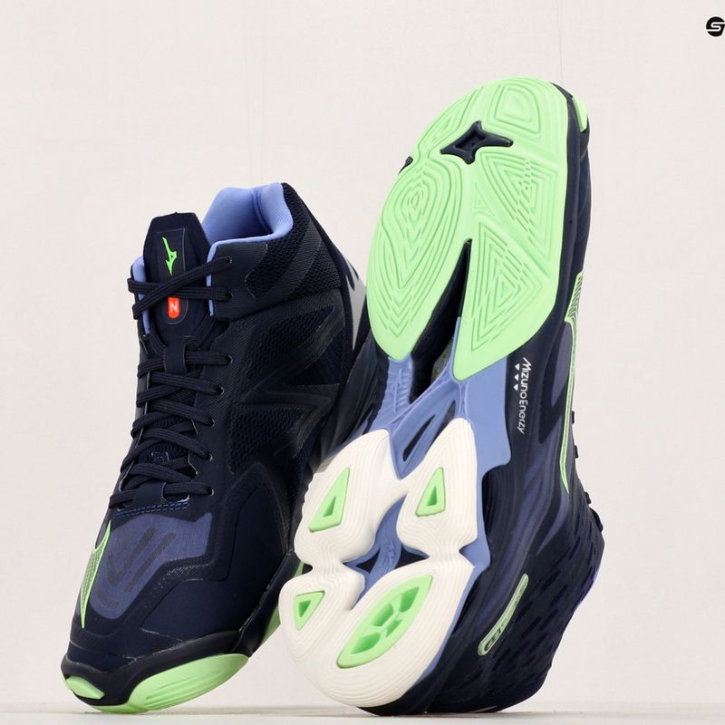 Pantofi de volei pentru bărbați Mizuno Wave Lightning Z7 Mid evening blue / tech green / lolite 10