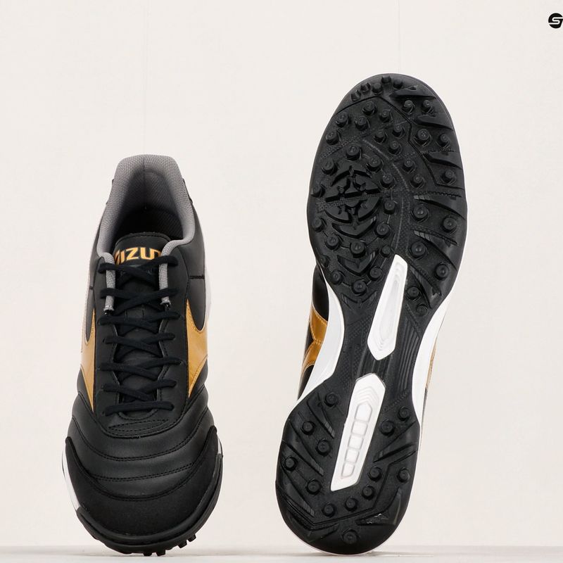 Cizme de fotbal Mizuno Morelia Morelia Sala Classic TF pentru bărbați negru/aur/umbră închisă 9