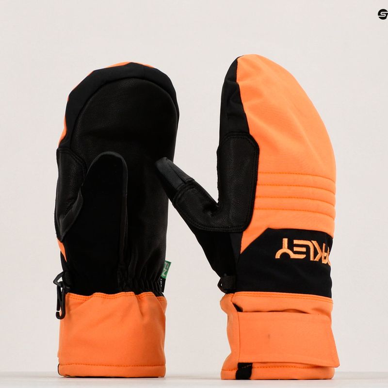 Oakley B1B Mittes mănușă de snowboard portocalie moale și moale 8