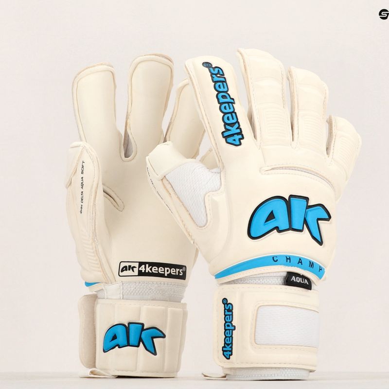 Mănușă de portar 4Keepers Champ Aqua VI alb 13