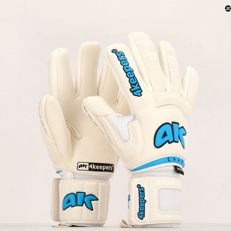 Mănușă de portar 4Keepers Champ Aqua VI alb 12