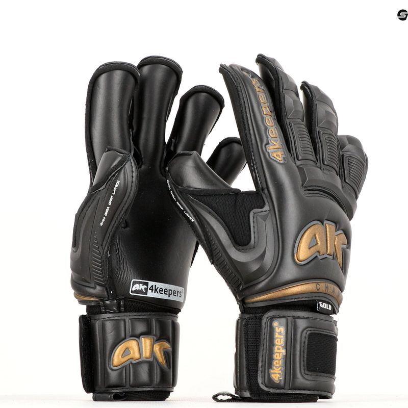 4Keepers Champ Gold Black VI mănuși de portar negru 5