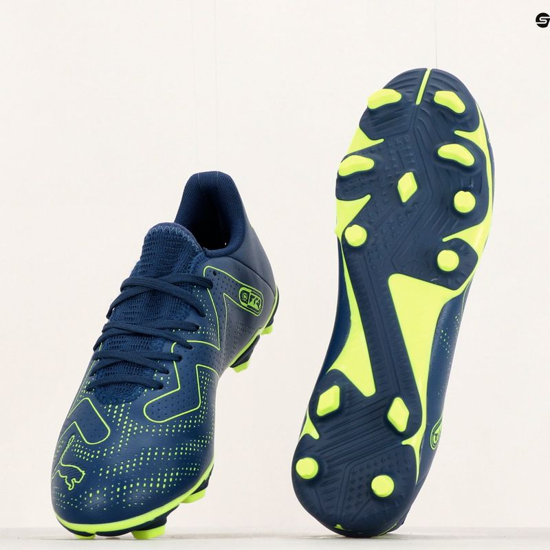 PUMA Future Play FG/AG ghete de fotbal pentru bărbați albastru persan/pro verde