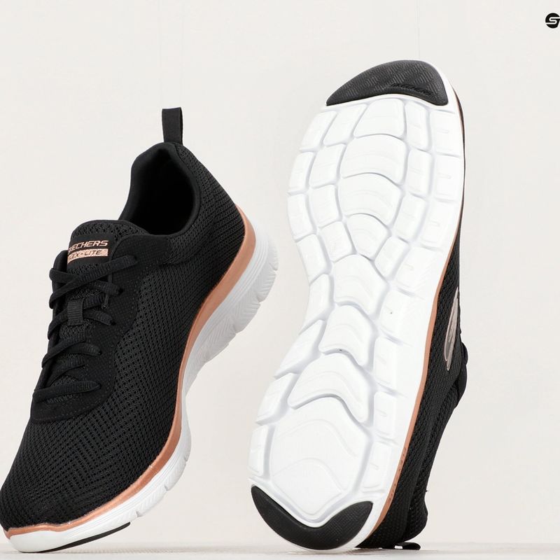 Pantofi de antrenament pentru femei SKECHERS Flex Appeal 4.0 Brilliant View negru / aur roz 9