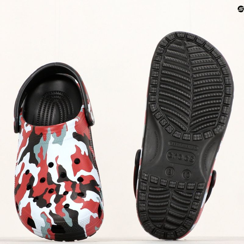Crocs Classic Classic Printed Camo Clog negru/pepper flip-flops 9