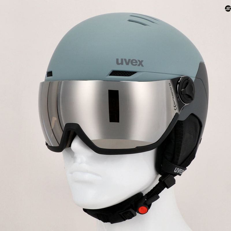 Cască de schi UVEX Wanted Visor glacier/rhino mat/mirror silver smoke 13