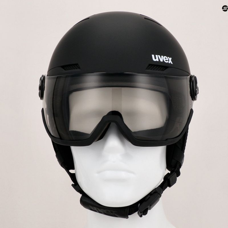 Cască de schi UVEX Wanted Visor Pro V negru mat/variomatc smoke 12