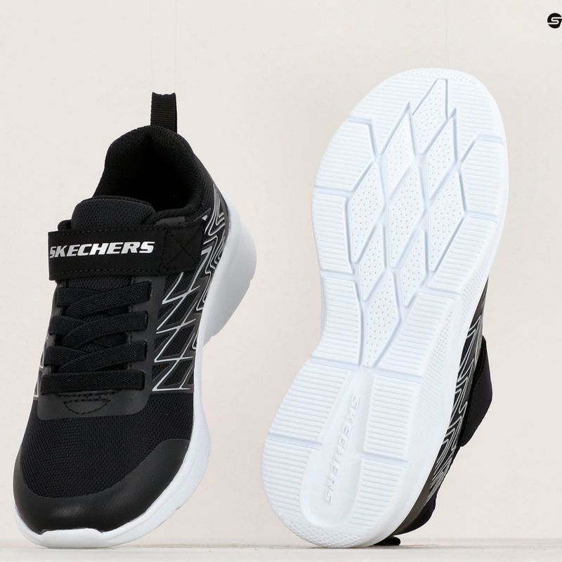 SKECHERS Microspec Texlor negru/argintiu pantofi de antrenament pentru copii