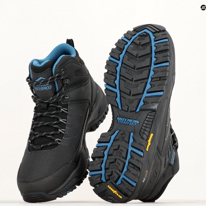 SKECHERS Arch Fit Dawson Dawson Raveno negru pantofi de trekking pentru bărbați 14