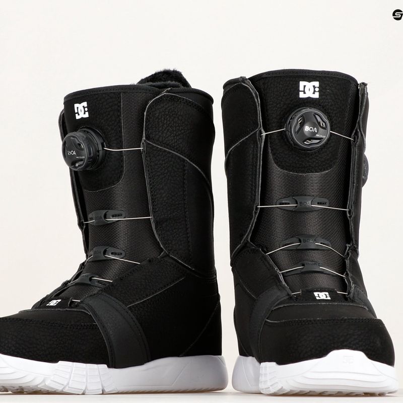 Cizme de snowboard pentru femei DC Lotus alb/negru 9