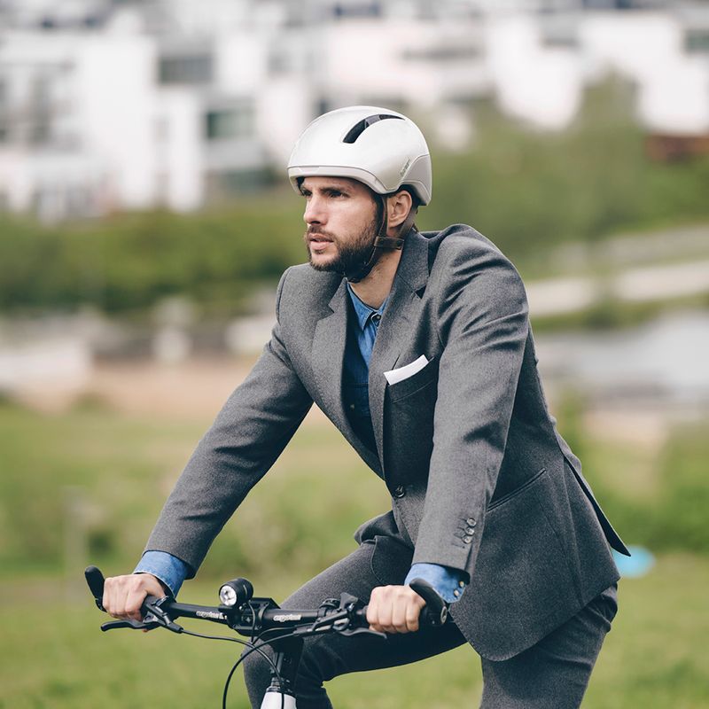 Cască de biciclist HJC Calido alb/argintiu 81412301 14