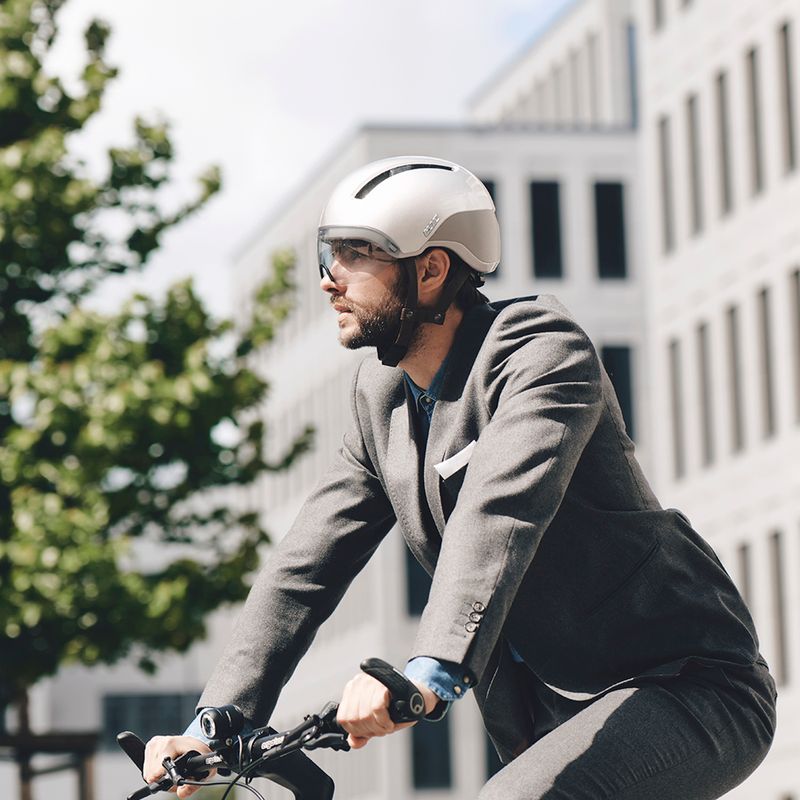 Cască de biciclist HJC Calido alb/argintiu 81412301 15