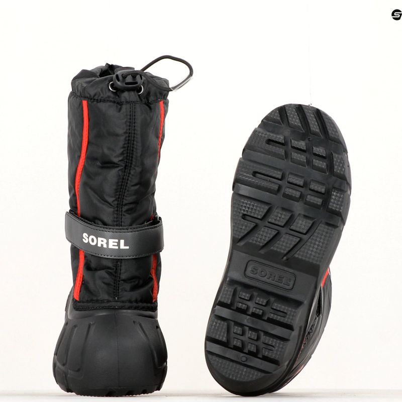 Ghete junior Sorel Flurry Dtv black/bright red 15