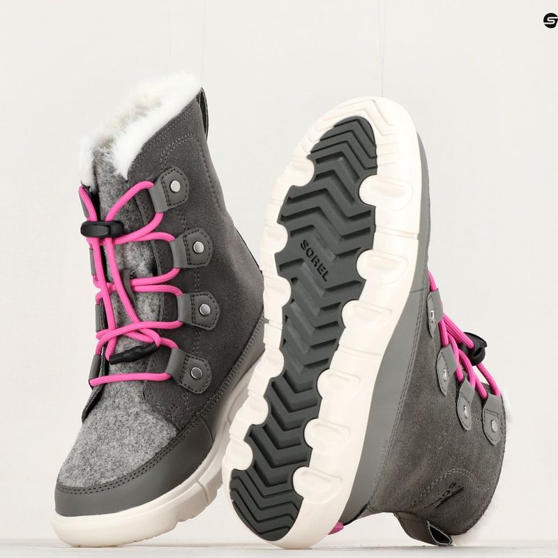 Ghete junior Sorel Sorel Explorer Lace quarry/bright lavender 16