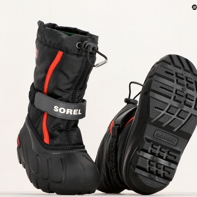 Ghete pentru copii Sorel Flurry Dtv black/bright red 15