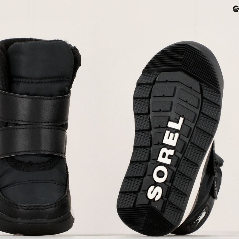 Ghete pentru copii Sorel Whitney II Strap WP black/sea salt 16