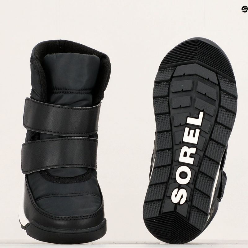 Ghete junior Sorel Whitney II Strap WP black/sea salt 16