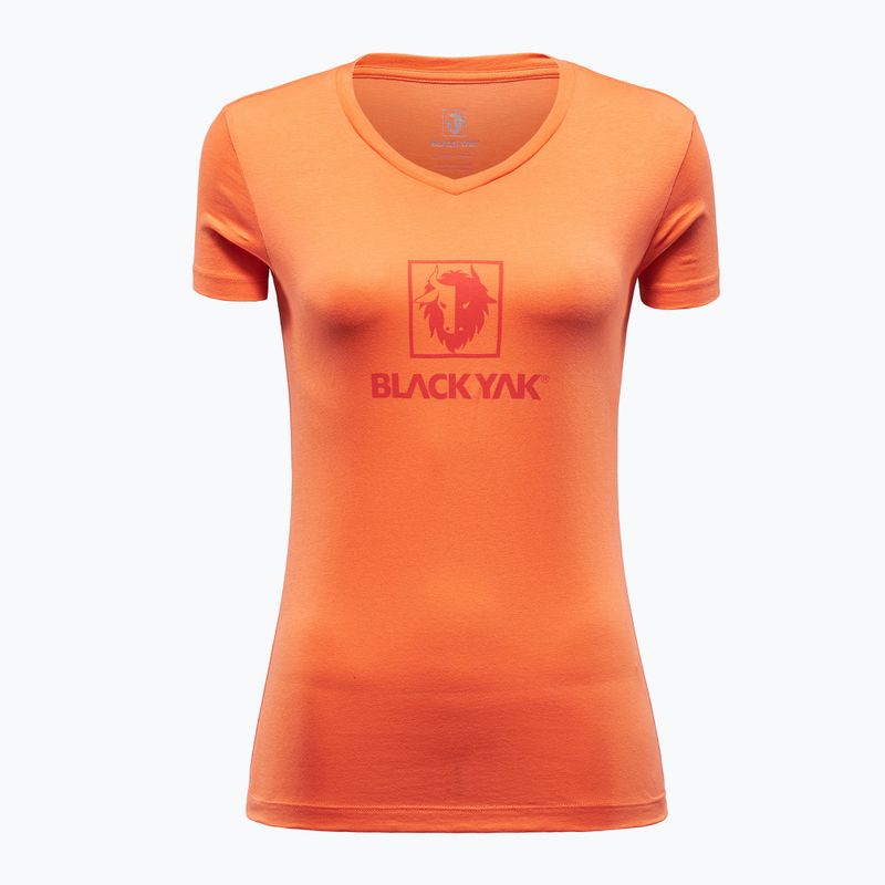 Tricou de trekking pentru femei BLACKYAK Senepol Classic Logo portocaliu 1901087
