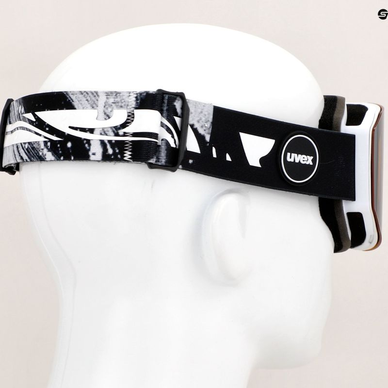Ochelari de schi UVEX Evidnt Attract CV S2 alb mat/argintiu mat/argintiu oglindă/galbencontr/clear 6