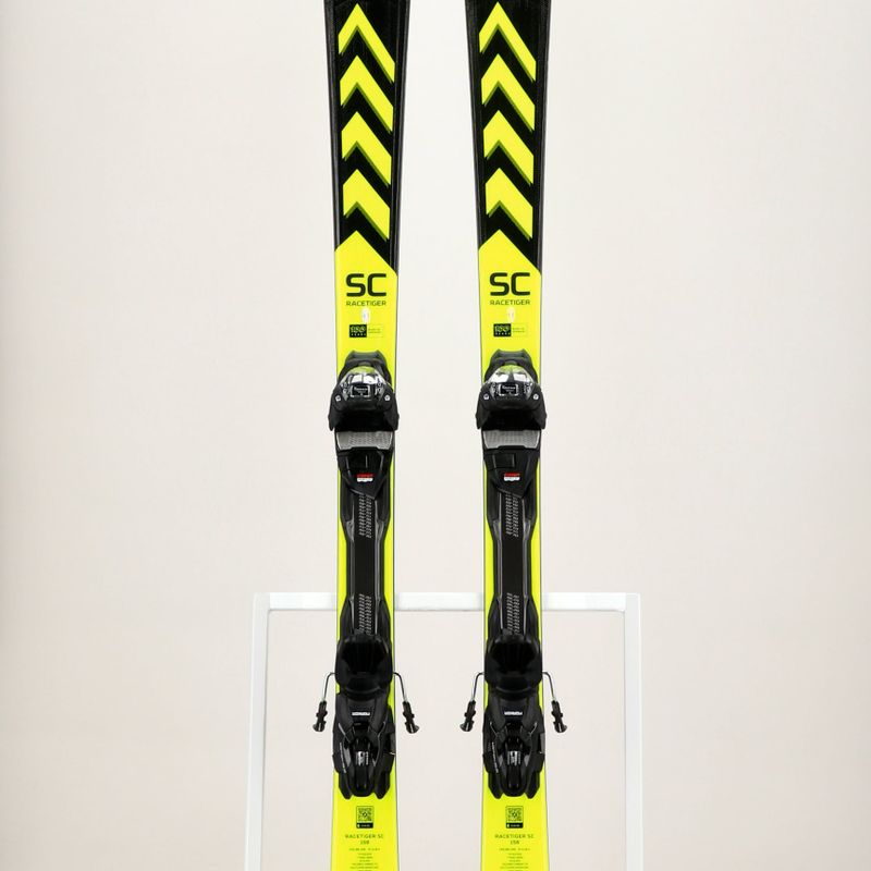 Völkl Racetiger SC Black + vMotion 10 GW negru/galben schiuri de coborâre negru/galben 11