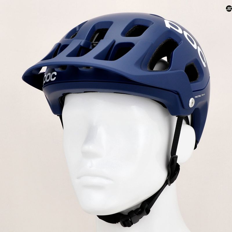 Cască de bicicletă MTB POC Tectal Race MIPS albastru plumb/alb de hidrogen mat 10