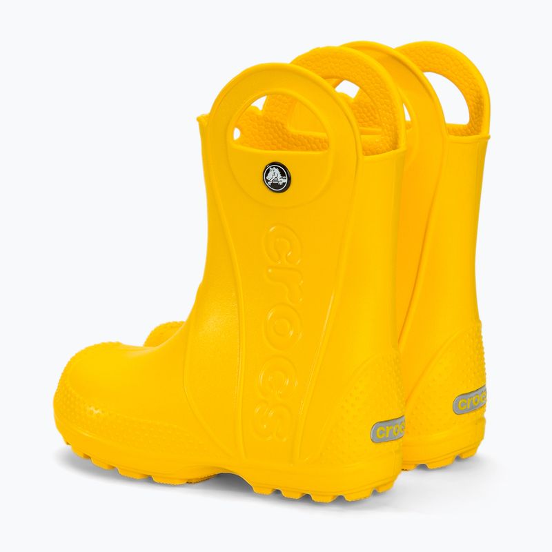 Papuci pentru copii Crocs Handle Rain Boot Kids yellow
