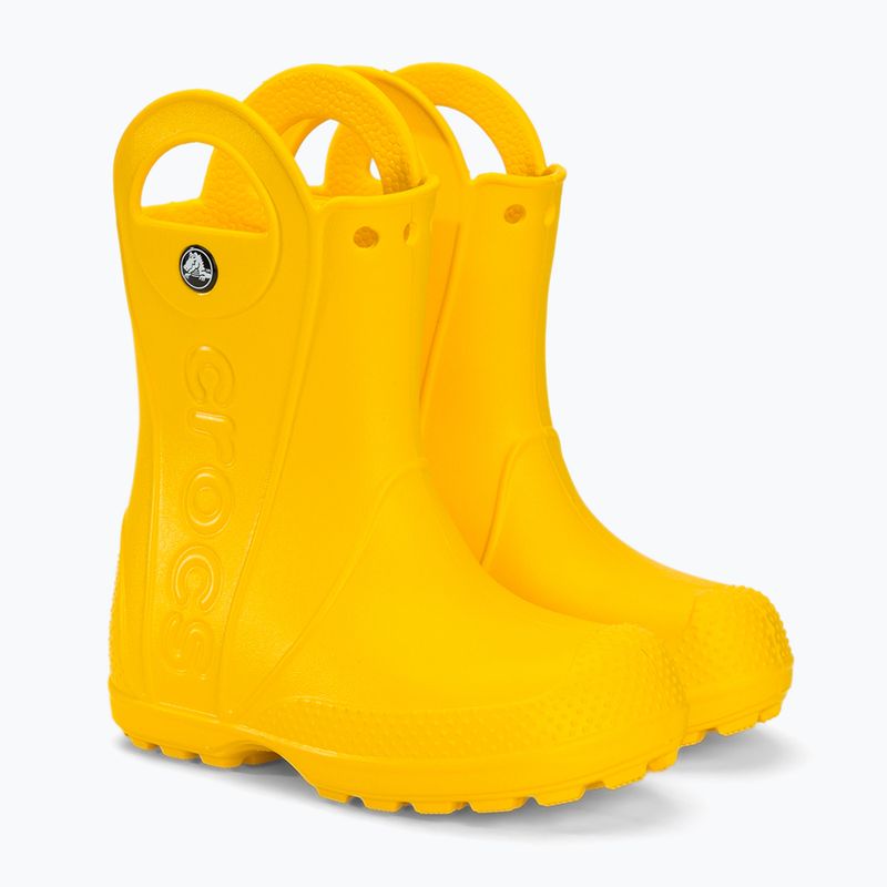 Papuci pentru copii Crocs Handle Rain Boot Kids yellow