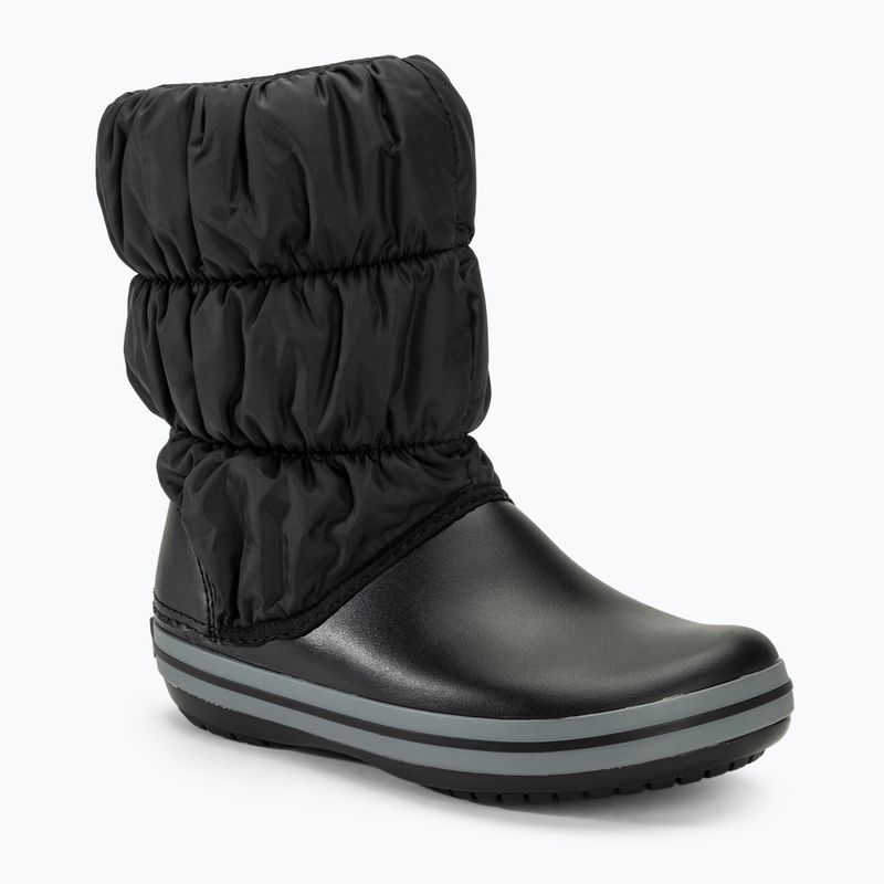 Ghete pentru femei Crocs Winter Puff black/charcoal