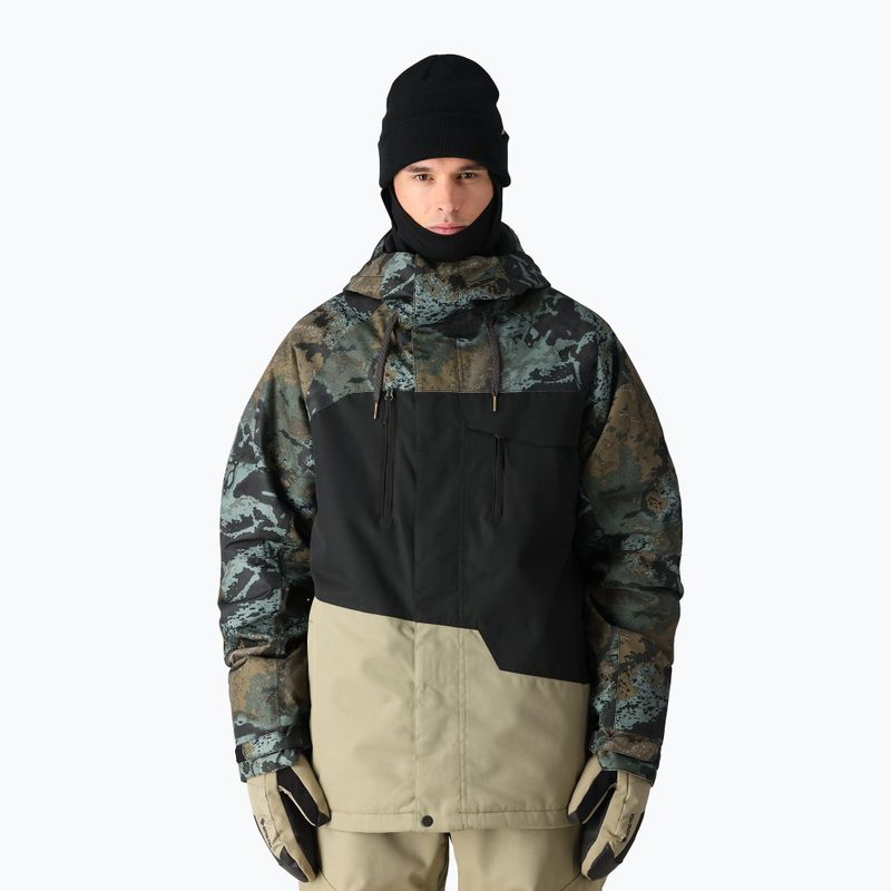 Geacă de snowboard pentru bărbați 686 Geo cypress green hemisphere colorblock